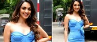 Kiara Advani shows us how to think blue and glam in a strapless bodycon dress